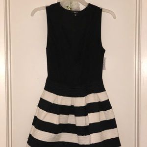 Black and white midi dress